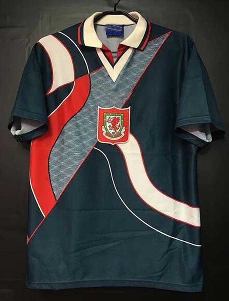 

1976 1983 1982 1990 1993 gales wales retro soccer jersey 1992 1994 1995 1996 1998 giggs hughes home away saunders rush boden speed vintage g, Black;yellow