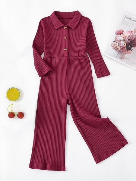 

toddler girls ribbed knit wide leg jumpsuit she, Blue