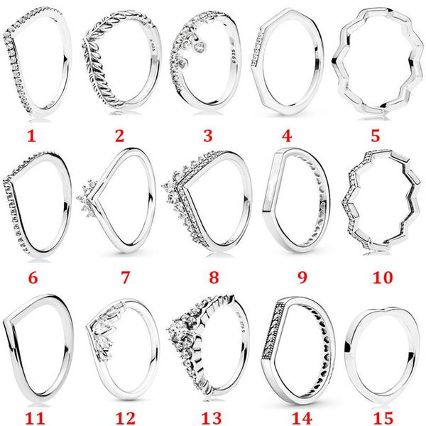 

memnon jewelry fairy tale tiara wishbone ring 925 sterling silver sparkling logo bar stack rings for women princess wishbone ring 258p