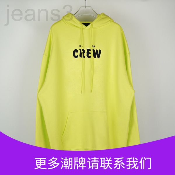 

women's hoodies & sweatshirts designer correct version classic fluorescent crew letter print round neck casual long sleeve sweater loos, Black