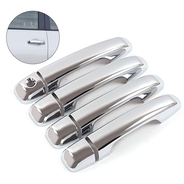 

8pcs/set car door handle protective covering covers trim set abs chrome for toyota prado 150 land cruiser prado j150 2010 - 2019