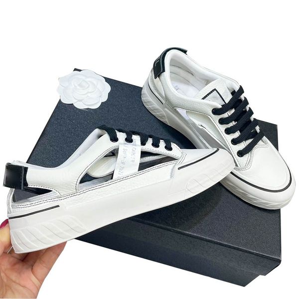 

designer woman skate shoes cutout plat espadrilles ladies sneakers breathable sheepskin rubber outsole white sports casual shoe basketball s
