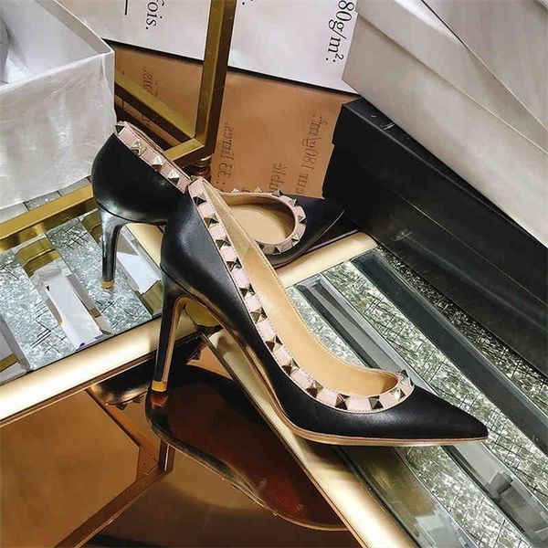 

sandals home high heels pointed new rivet trend women's shoes 80% factory o, Black