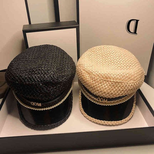 

ball designer hat caps ht080 fashion women men military hat sailor s black ladies beret flat captain cap travel cadet octagonal y7kl, Blue;gray