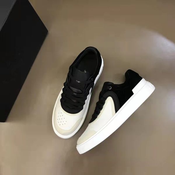 Famous Brands Men Men B-Skate Sneakers Sapatos Calfskin Suede Couro Treinadores Técnicos de Tecnical Man Man Excelente skate Walking EU38-46 com caixa