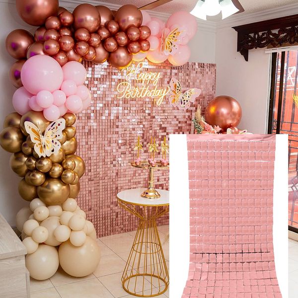

2pcs curtain sequin background birthday wedding decor baby shower wall backdrop foil glitter curtain 2022 new year party decor