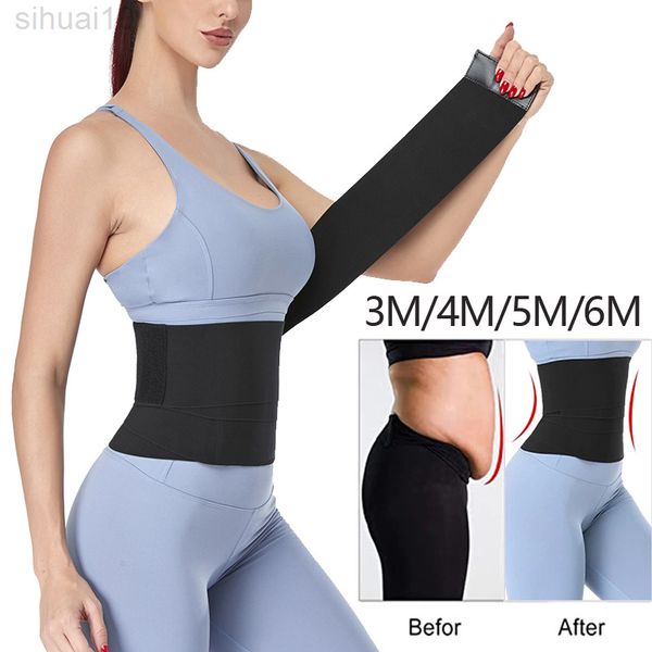 

waist trainer women slimming sheath ruckers me up bandage wrap bodyshaper tummy shapewear trimmer belt corset stretch band l220802, Black;white