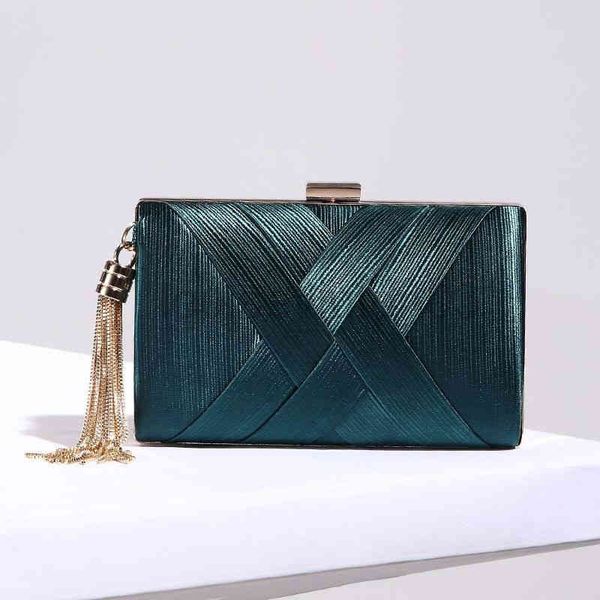 

designer fashion cc even bag woman cheongsam dinner bag fashion womens satin woven small square tassel banquet dress hand holding oblique cr