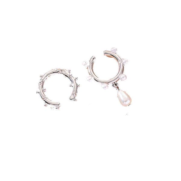 

charm new arrival women alloy imitation pearls ear clip personality fashion water drops earring trendy cute stunning accessories 220707, Golden