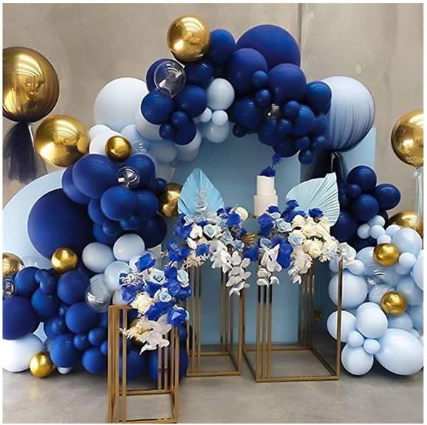 

makaron blue balloon party decoration arch wreath holiday picnic engagement wedding birthday party sky-blue theme decorations