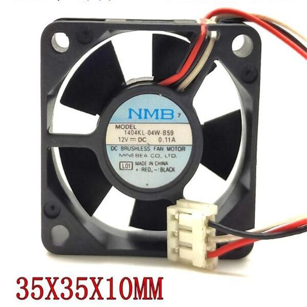 NMB-MAT 3510 1404KL-04W-B59 DC12V 0.11A 35*10mm Üç Satır Eksenel Fan