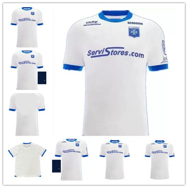 

22 23 aj auxerre soccer jersey home white 2022 2023 maillot de foot gauthier hein hamza sakhi alexis trouillet gaetan charbonnier mathias au, Black;yellow