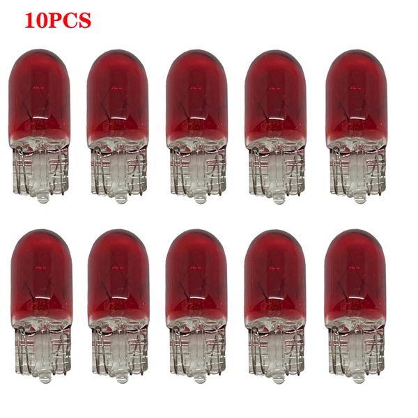 

new 10pcs car t10 halogen w5w 194 158 wedges 12v 5w xenon lamp warm white amber instrument light reading light clearance lamp