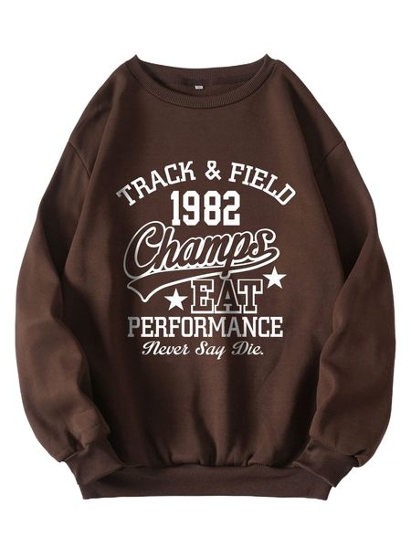

letter graphic round neck sweatshirt w3av#, Black