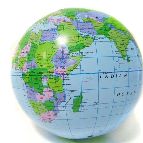 Сторона для вечеринки на 16 -дюймовые надувные мировые шарические шарики защиты окружающей среды ПВХ карта глобуса