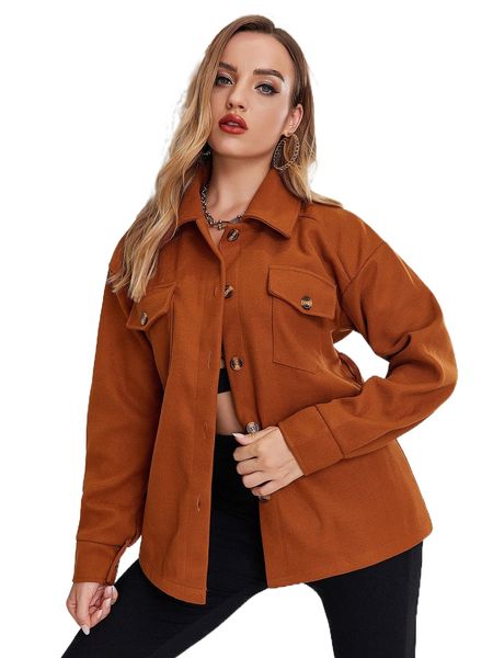

ziai drop shoulder flap pocket coat z1dq#, Black