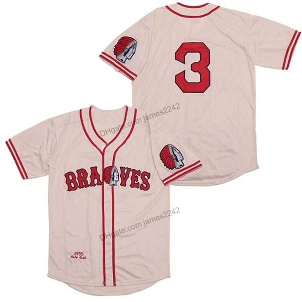 Nikivip Custom Top Qualität Babe Ruth #3 Baseball Jersey Genäht Herren Geschenk Trikots Shirt Jeder Name Nummer