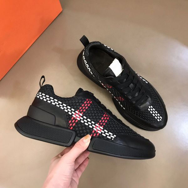 

men genuine leather casual shoes fashion sneakers classic plaid luxury the original perfect recovery casual shoess, Black