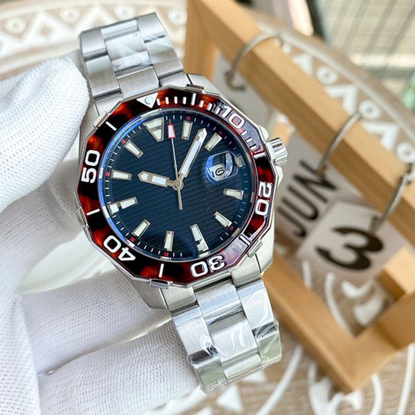 

classic mens watch 41mm automatic mechanical watches business wristwatches silver wristwatch montre de luxe men gifts four color, Slivery;brown
