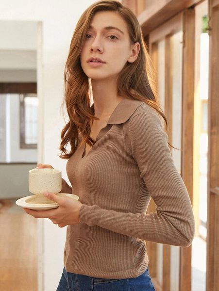 

motf premium wool mix slim ribbed sweater v57r#, White;black