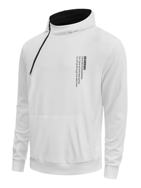 

men slogan graphic half zip sweatshirt a0rb#, Black