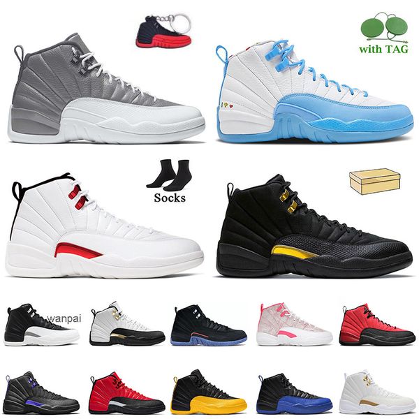 

12s high og men basketball shoes fashion women mens jumpman 12 stealth hyper royal black taxi playoffs sneakers university gold bulls jordon