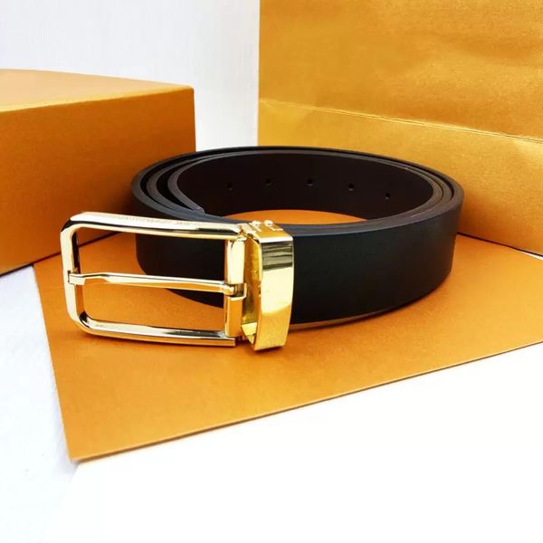 

men design belts classic fashion luxury casual letter smooth buckle womens mens leather belt width 3.8cm with box, Black;brown