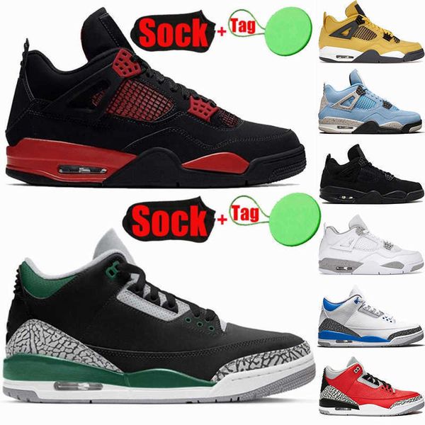 

jumpman 3 basketball shoes 4 4s racer blue university unc pine green white oreo black cat fire red thunder noir mens womens sports sneakers