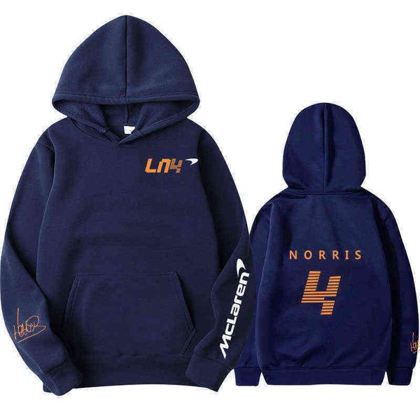 

f1 mclaren team racing fans hoodies autumn winter formula one racer lando norris team men women oversized fan outdoor fitness jogging tracks, Black