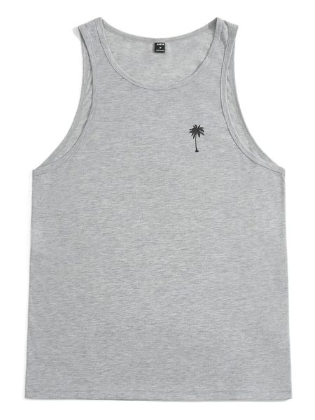 

men coconut tree print tank 81ou#, White;black