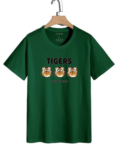 

men cartoon & letter graphic tee c29t#, White;black