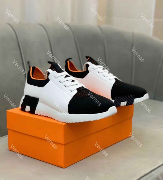 

perfect nice -- men depart sneakers shoes mesh breathable man knit skateboard rubber runner sole tech fabrics trainer shoesbox, Black