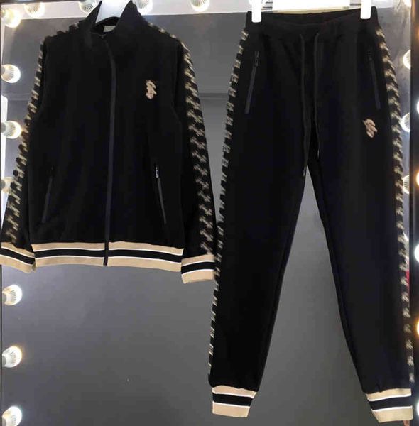 

womens two piece pants autumn and winter fashion logo print zipper jacket with drawstring trousers 2 piece sets luxury designer tracksuits 0, White