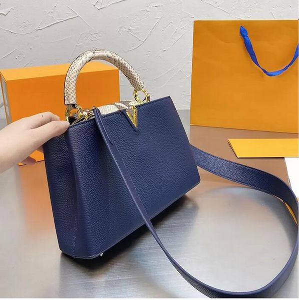 

france elegant luxury designer handle totes bags serpentine flap cross body shoulder large capacity multi pochette calfskin genuine leather