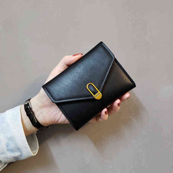 Card Bag Zero Wallet Ins Simple Women's Short Small Wallet Women's Wallet Trend 220721