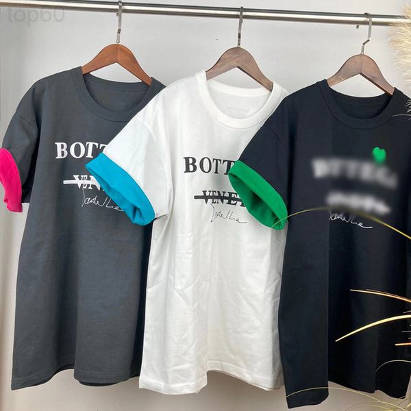 

designer 2022 european summer new short sleeve t-shirt women's fashion round neck trend black gray white tricolor 2002 luxury