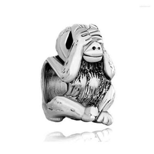 Altro Perline con foro grande Fascino animale No Evil Scimmia Amuleto Design originale del marchio Gioielli fai da te Collana con braccialetto Altro Altro Altro Edwi22