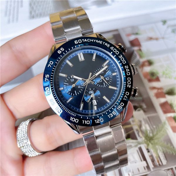 

multifunction men watch relogio masculino mens watches luxury wristwatches outdoor chronograph quartz battery moonwatch professional 007 clo, Slivery;brown