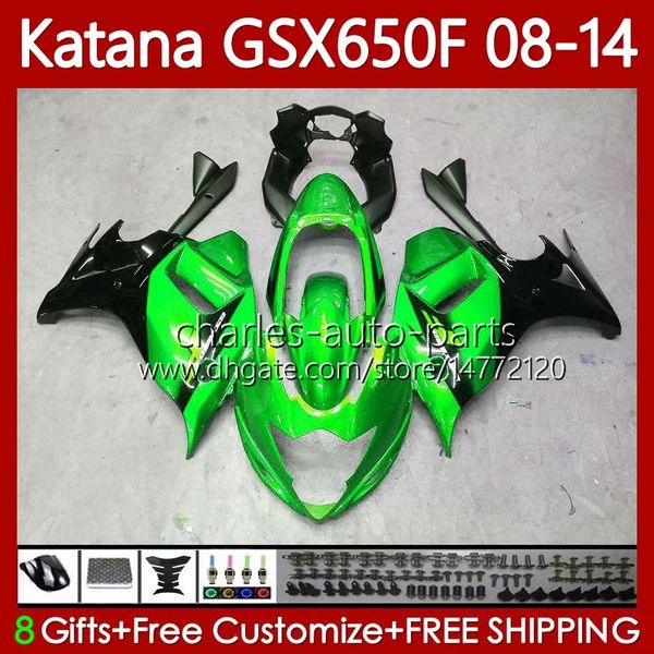 Fairings para Suzuki Katana GSX-650F GSXF650 GSXF-650 GSX650F Pearl Green 2009 2009 2010 2012 2013 2014 Bodywork 120NO.52 GSX 650F GSXF 650 08 09 10 11 12 13 14 Corpo