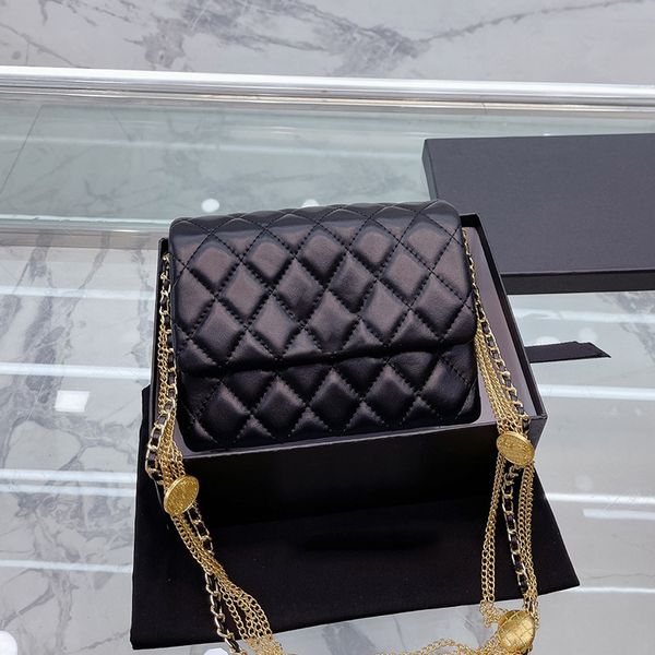 

france womens classic mini flap quilted coin bags lambskin gold metal chain crossbody accordion multi pochette designer handbags 20x16cm pin