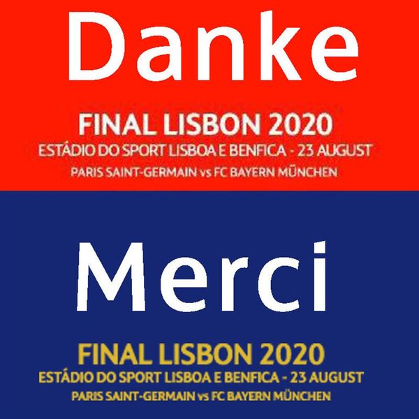 

final lisbon 2020 match details patch and merci danke patch heat transfer iron on soccer patch223q