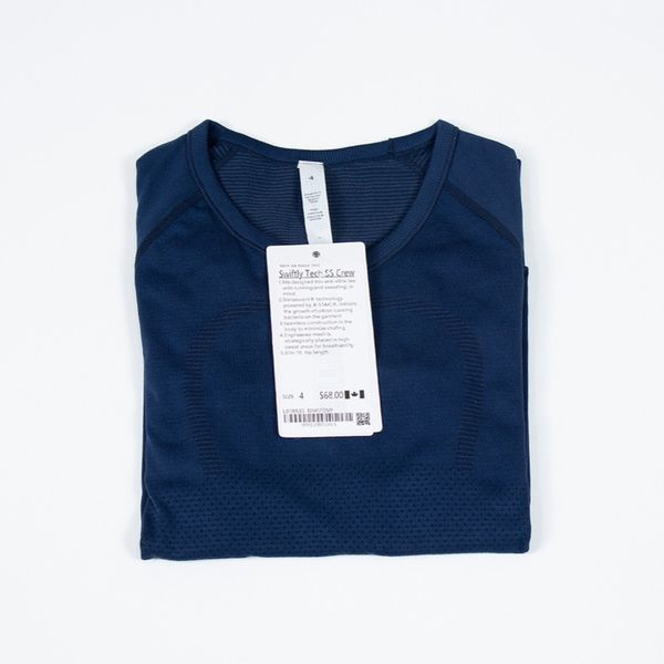 

brand lulu classic high elastics t shirts yoga shirt long sleeve quick dry breathable workout push-up gym t-shirt fitness tees lu tshirts 2, White