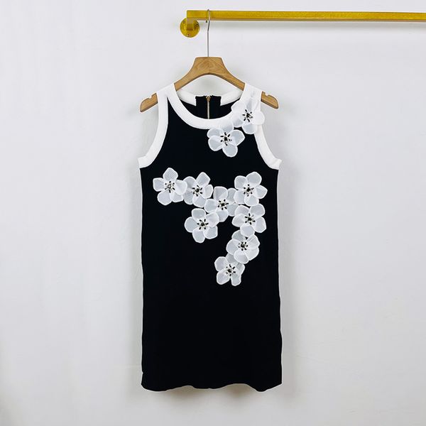 

701 l 2022 runway summer brand same style sweater crew neck sleeveless striped t shirt women's sweaters xue, White;black