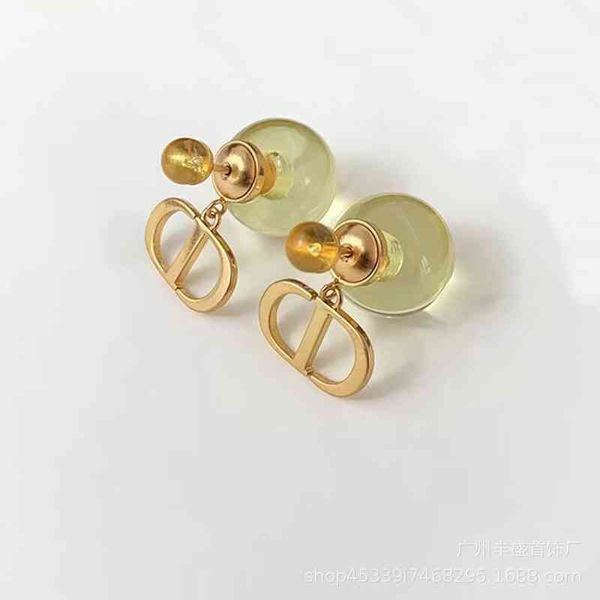 

orange antique pearl earrings temperament personalized female earrings jewelry design us design jewelry, Golden