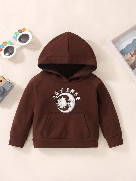 

baby sun & moon print pocket detail sweatshirt she, Black