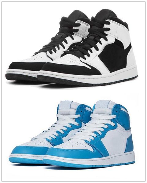 

2022 with box mid chicago black toe 1 mens womens basketball shoes 1s jumpman 1 og light smoke grey royal blue 3 sneakers trainers