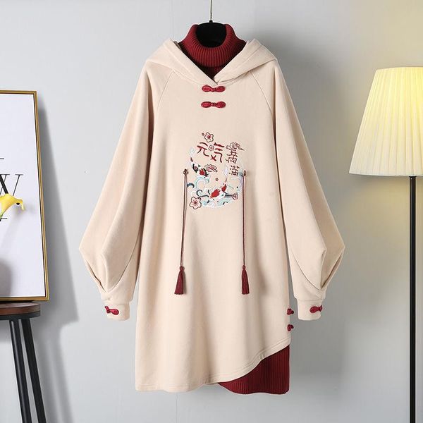 

women's hoodies & sweatshirts vintage casual women kawaii hoodie chinese style harajuku moletom loose plus size sudaderas con capucha r, Black