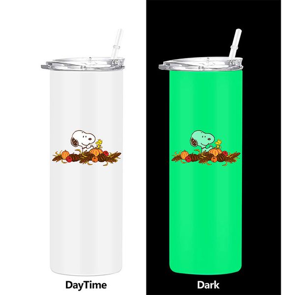 

sublimation tumblers blank glow in the dark tumbler 20oz straight with luminous paint luminescent stainless steel magic travel outdoor cups