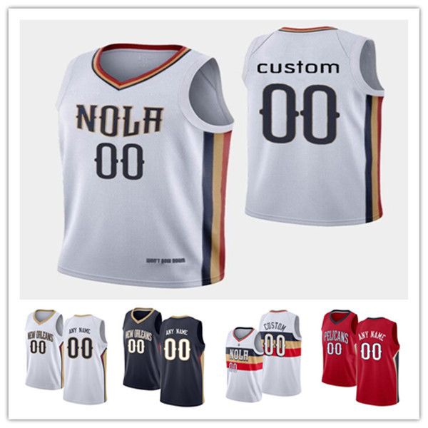 

75th custom men youth new orleans''pelicans''15 jose alvarado naji 8 marshall jonas 17 valanciunas willy 9 hernangomez b, Black;red