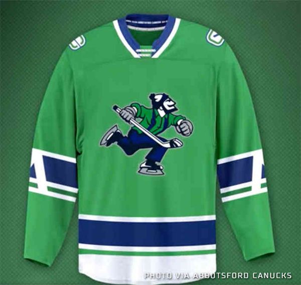 

c202 johnny canuck ahl 2021 custom hockey jersey any number and name mens womens youth all stitched, Black